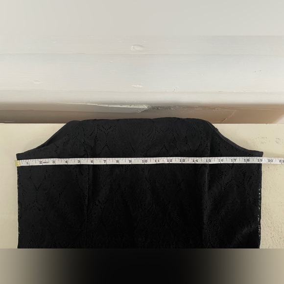 3/25 Black Lace Overlay Warehouse One Mini Dress - Picture 5 of 9